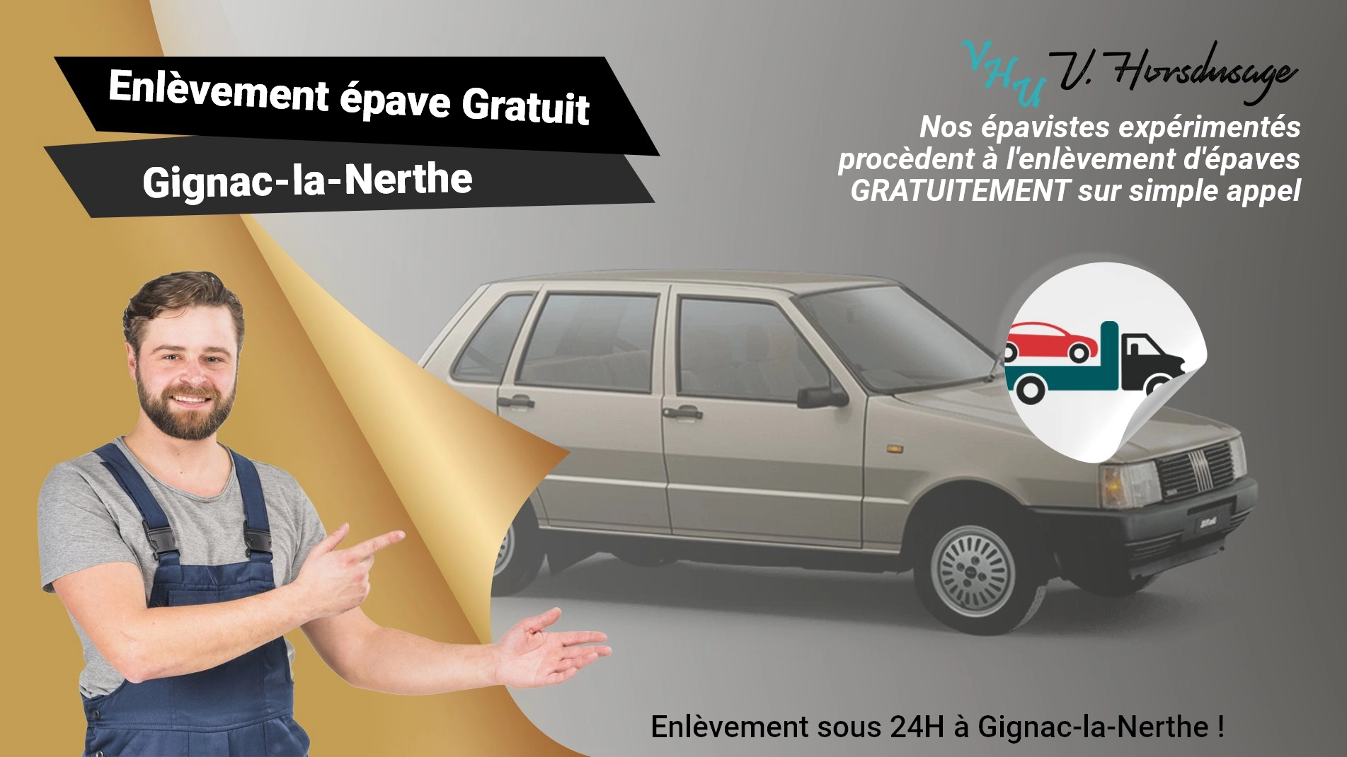 Pour un enlèvement gratuit à Gignac-la-Nerthe, contactez nos épavistes agréé VHU