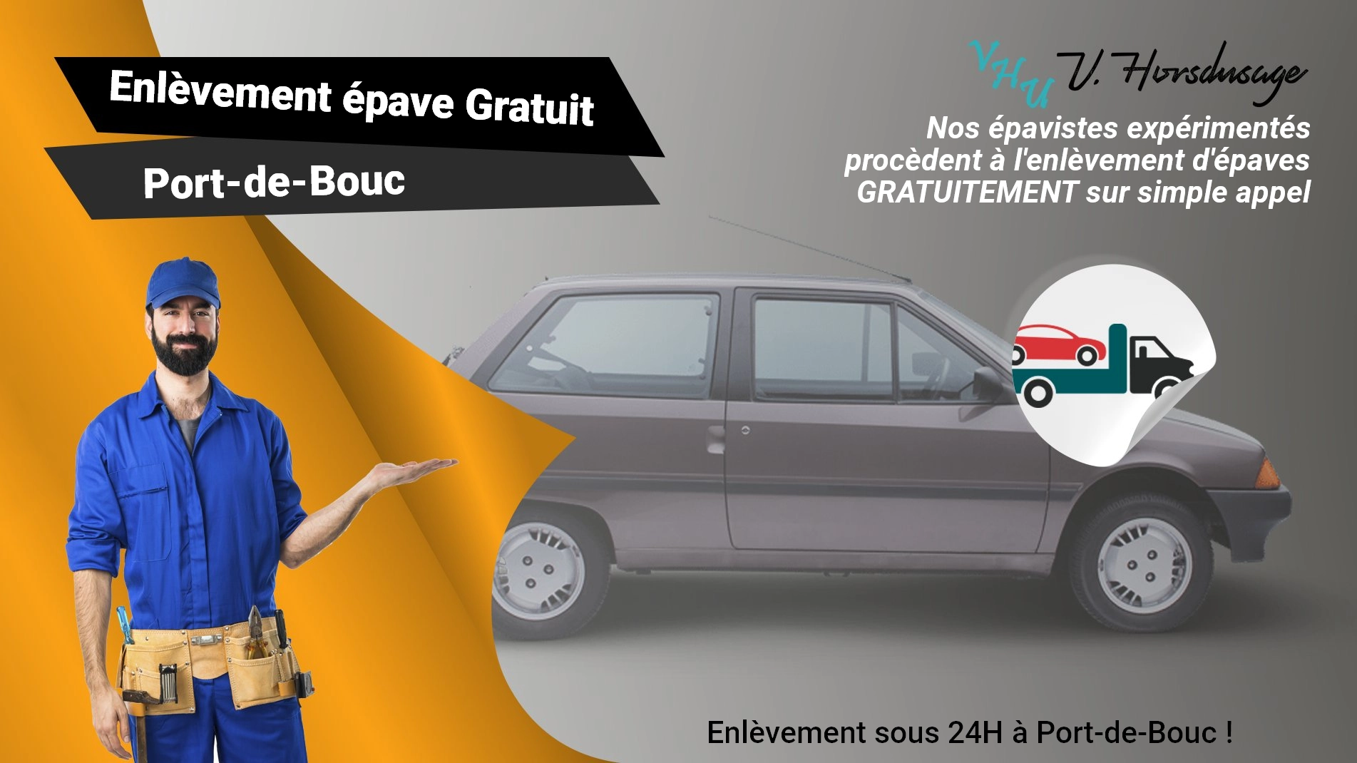Pour un enlèvement gratuit à Port-de-Bouc, contactez nos épavistes agréé VHU