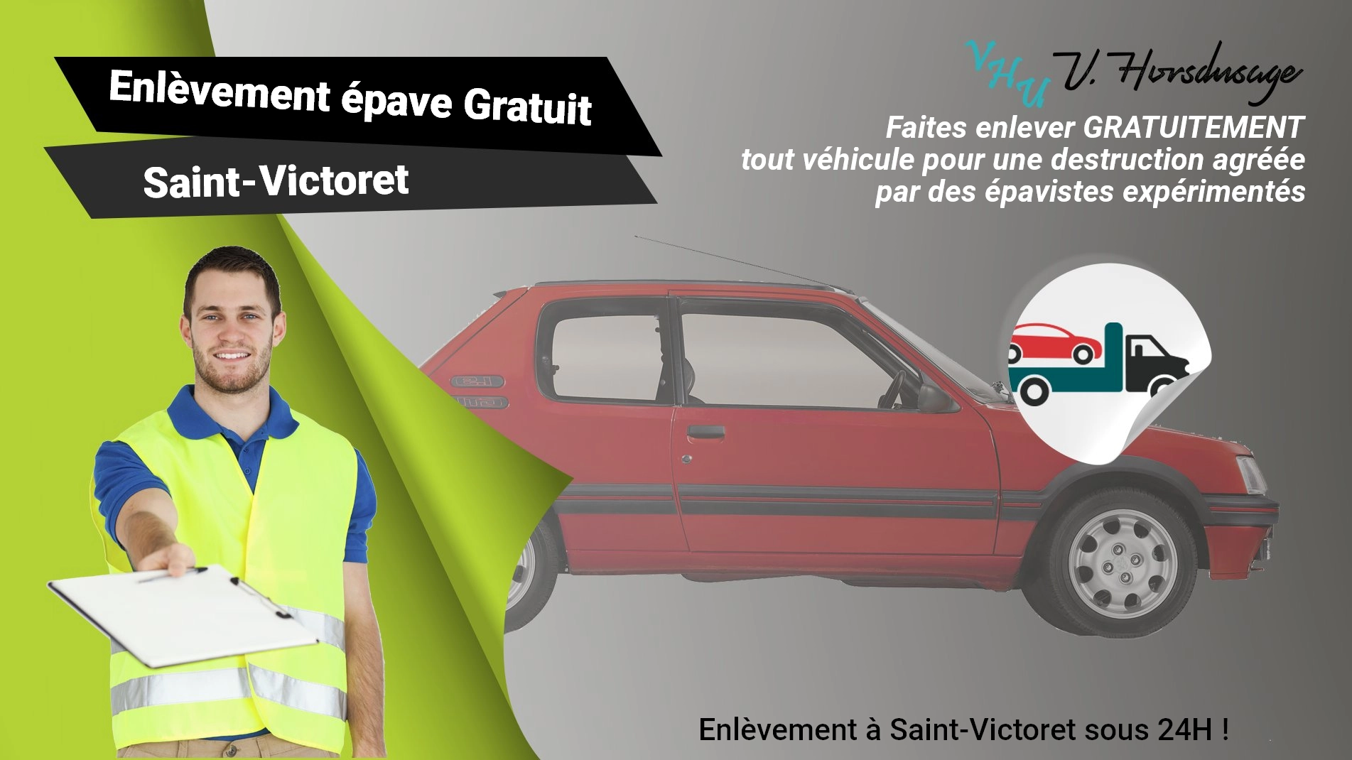 Pour un enlèvement gratuit à Saint-Victoret, contactez nos épavistes agréé VHU