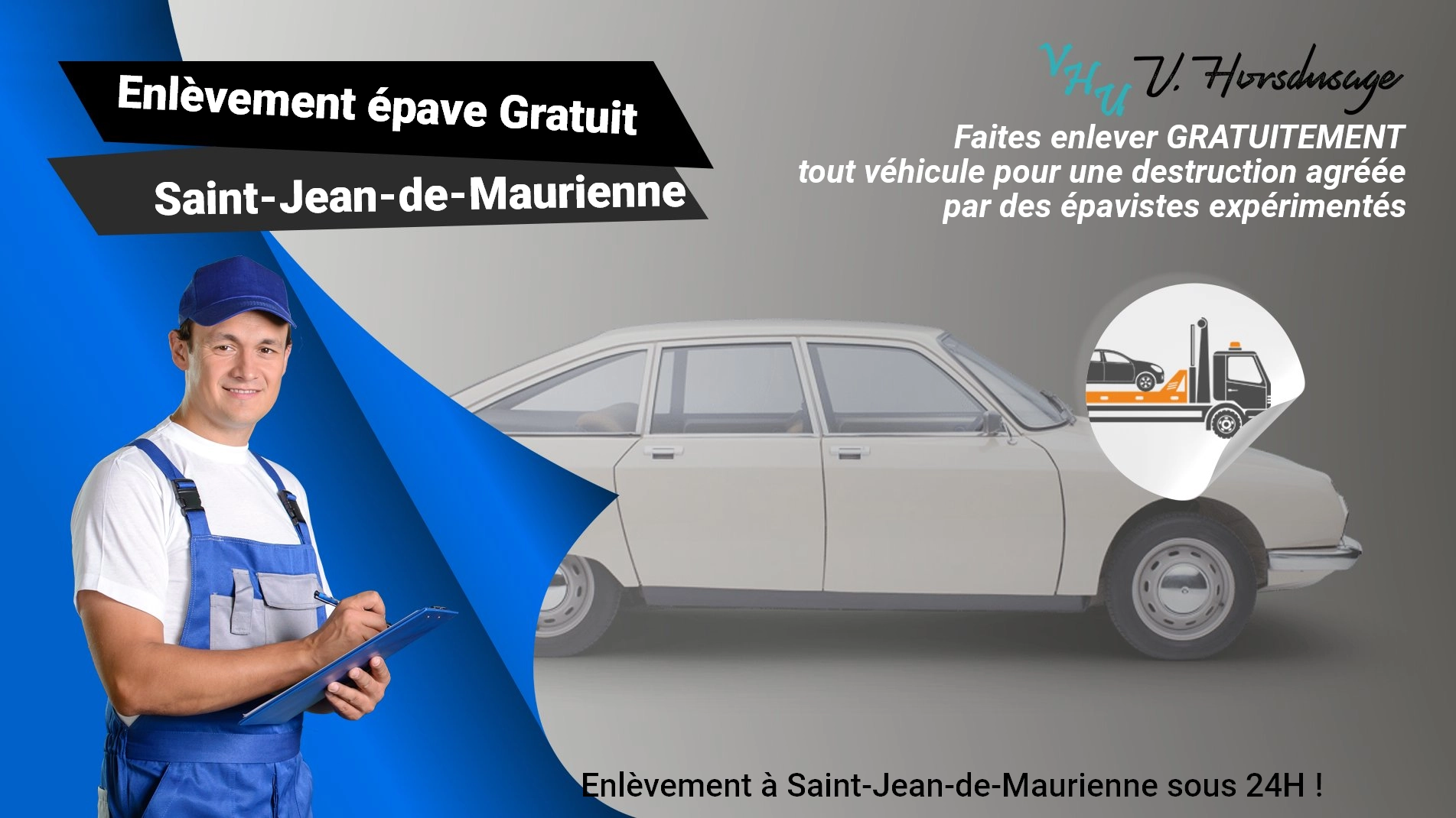 Pour un enlèvement gratuit à Saint-Jean-de-Maurienne, contactez nos épavistes agréé VHU