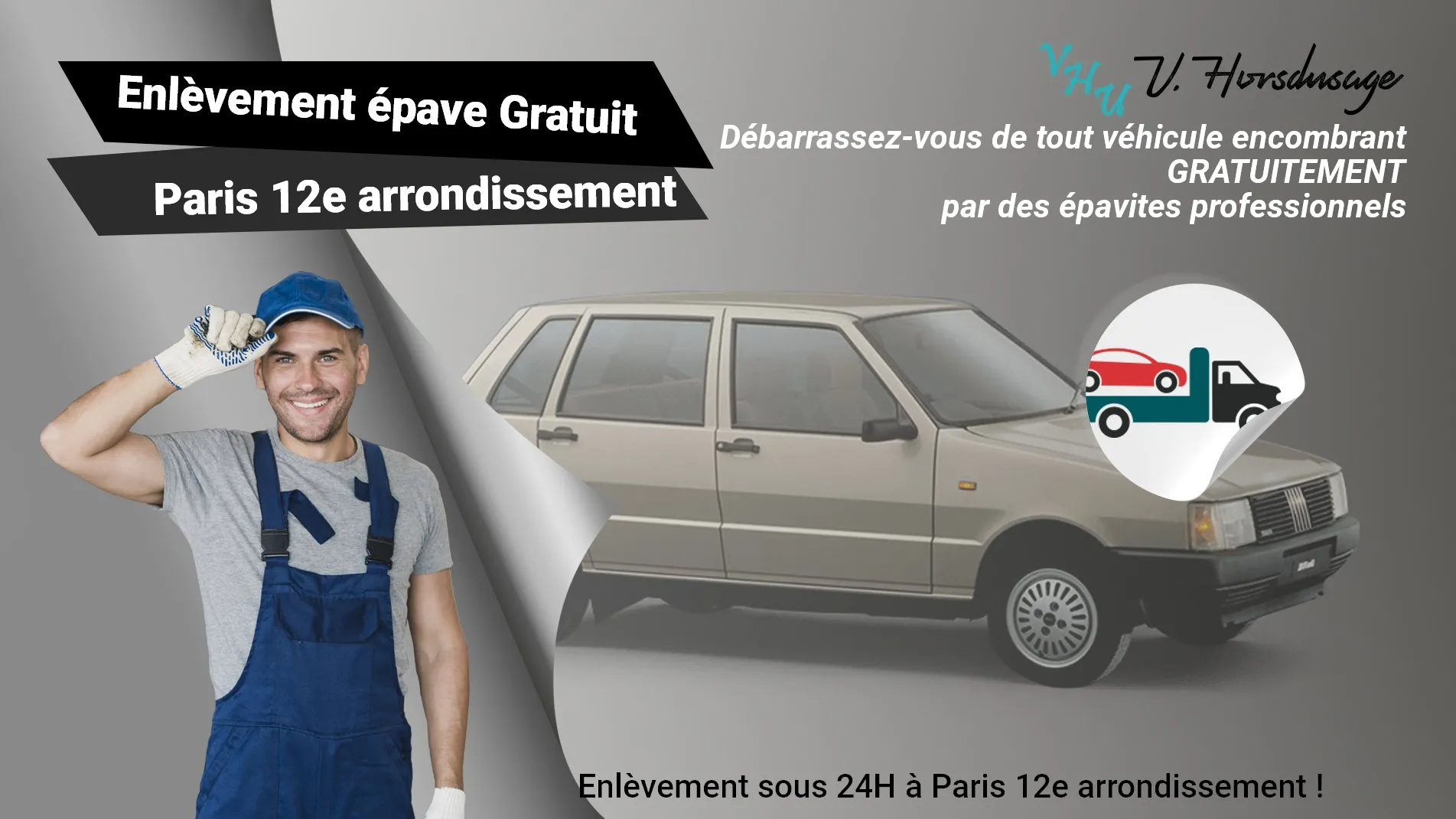 Pour un enlèvement gratuit à Paris 12e arrondissement, contactez nos épavistes agréé VHU