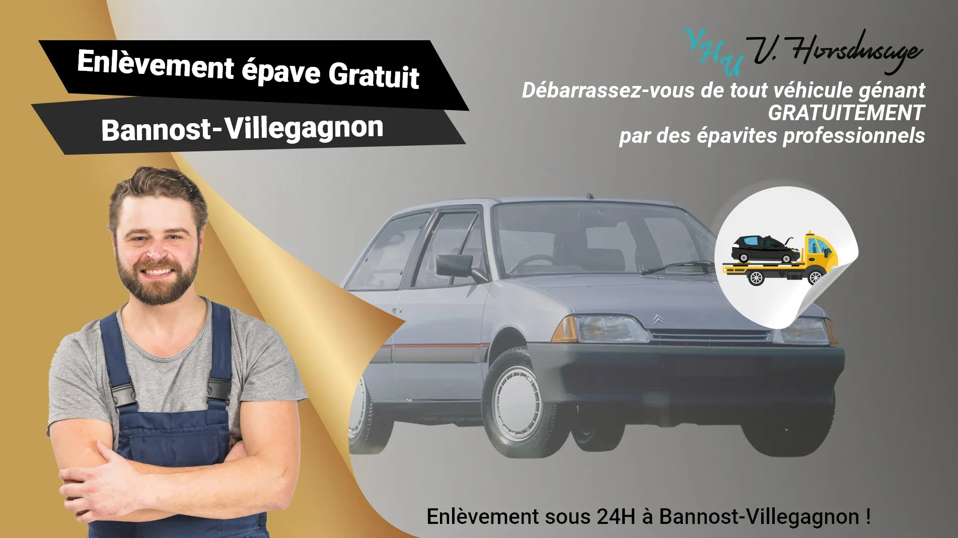 Pour un enlèvement gratuit à Bannost-Villegagnon, contactez nos épavistes agréé VHU