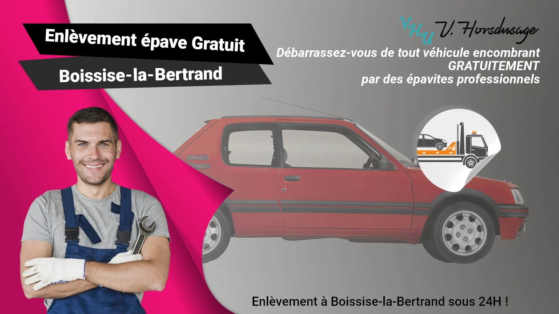 Pour un enlèvement gratuit à Boissise-la-Bertrand, contactez nos épavistes agréé VHU