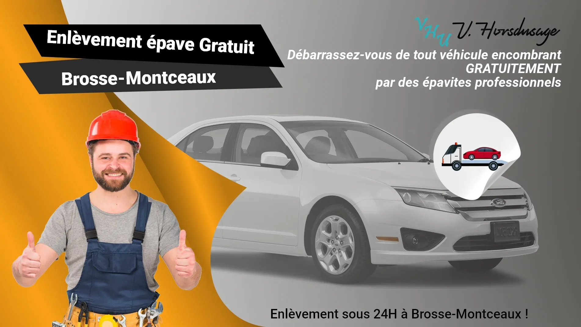 Pour un enlèvement gratuit à Brosse-Montceaux, contactez nos épavistes agréé VHU