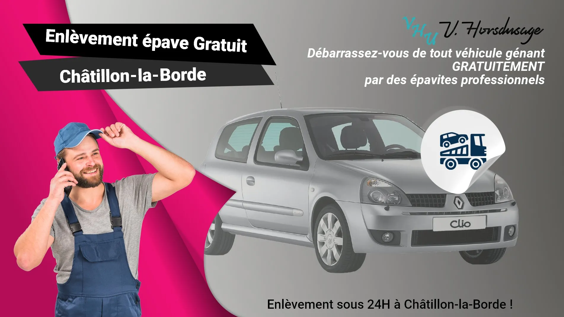 Pour un enlèvement gratuit à Châtillon-la-Borde, contactez nos épavistes agréé VHU
