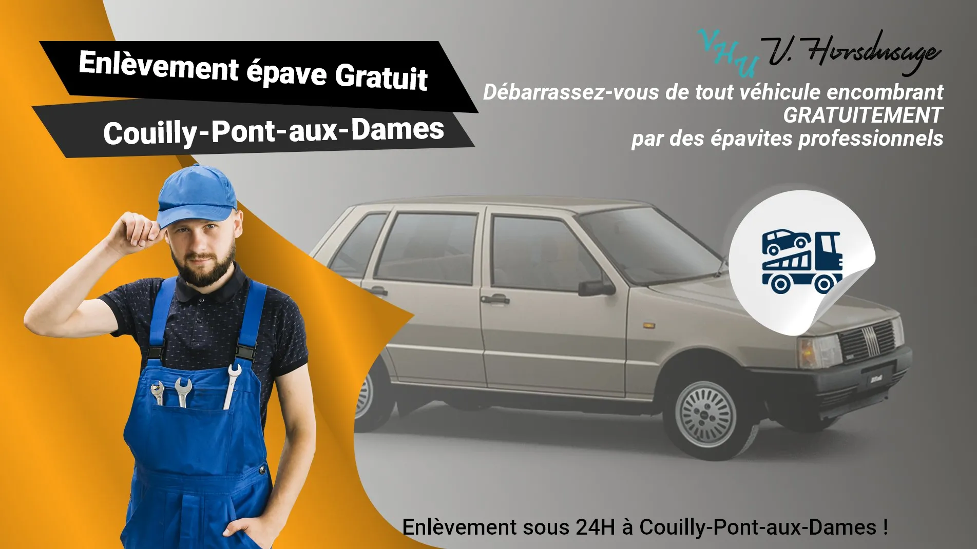 Pour un enlèvement gratuit à Couilly-Pont-aux-Dames, contactez nos épavistes agréé VHU