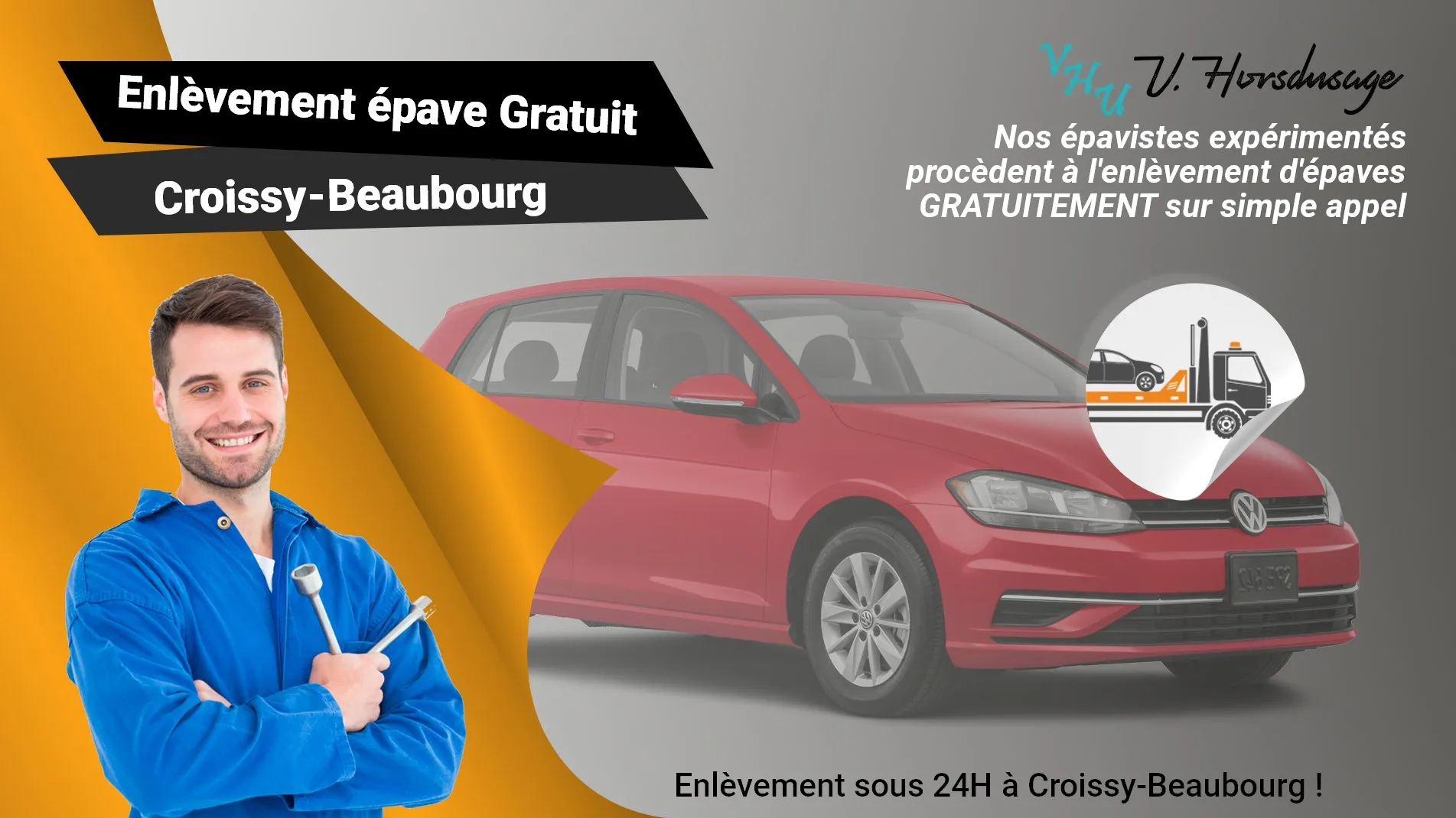 Pour un enlèvement gratuit à Croissy-Beaubourg, contactez nos épavistes agréé VHU