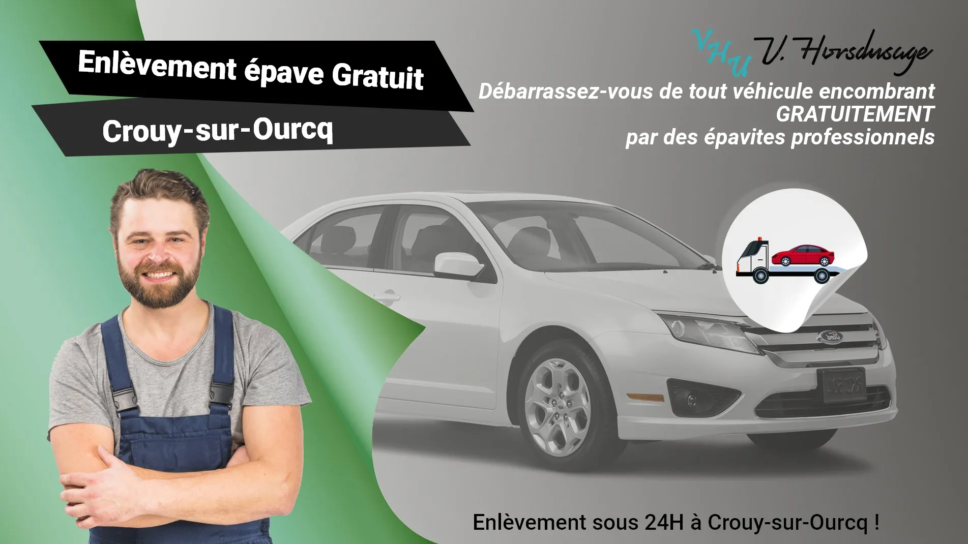 Pour un enlèvement gratuit à Crouy-sur-Ourcq, contactez nos épavistes agréé VHU