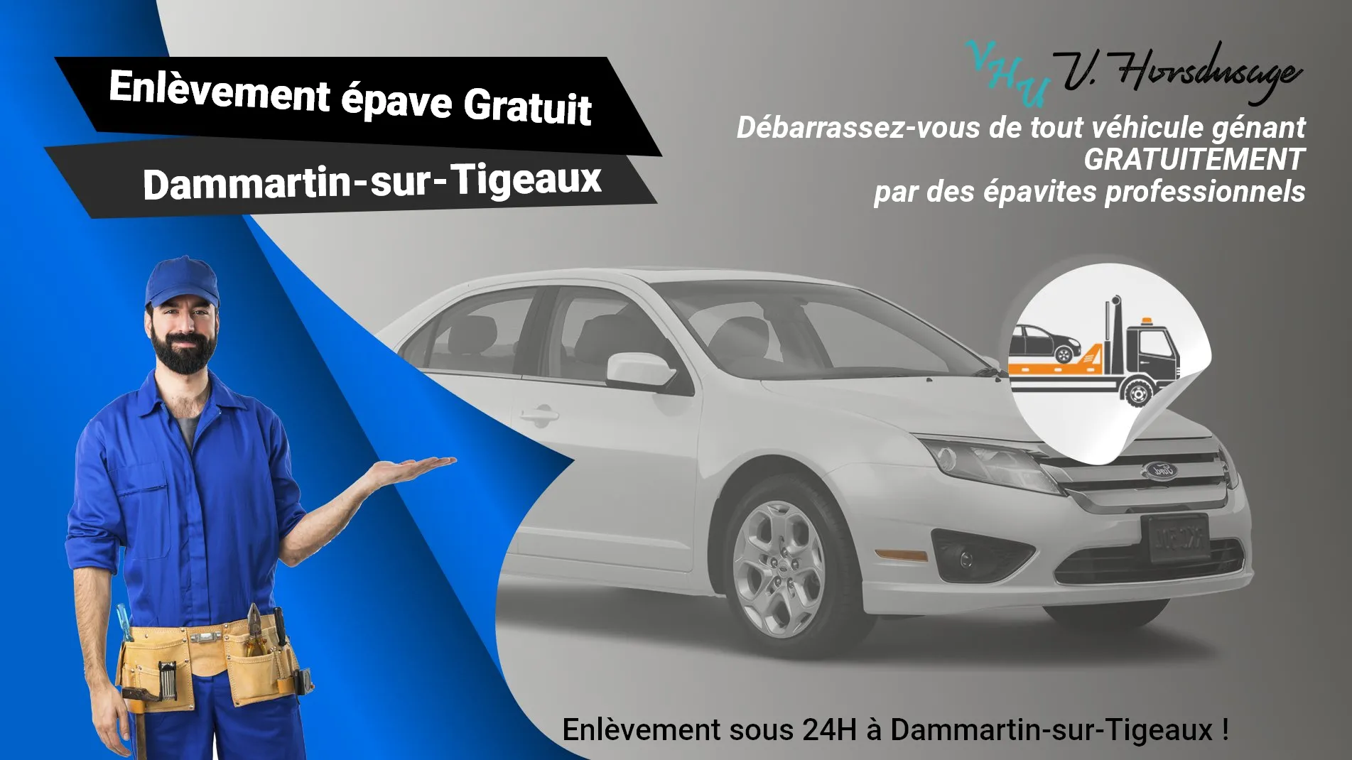 Pour un enlèvement gratuit à Dammartin-sur-Tigeaux, contactez nos épavistes agréé VHU