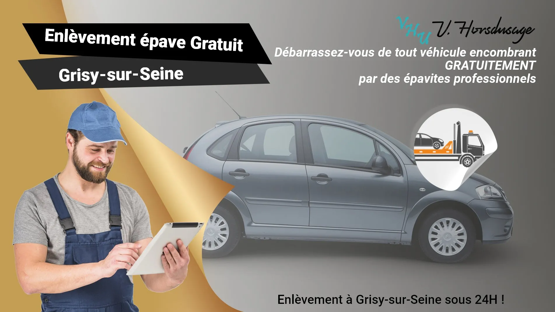 Pour un enlèvement gratuit à Grisy-sur-Seine, contactez nos épavistes agréé VHU