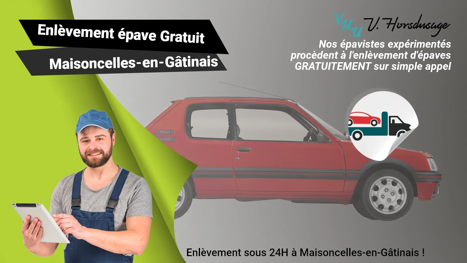 Pour un enlèvement gratuit à Maisoncelles-en-Gâtinais, contactez nos épavistes agréé VHU