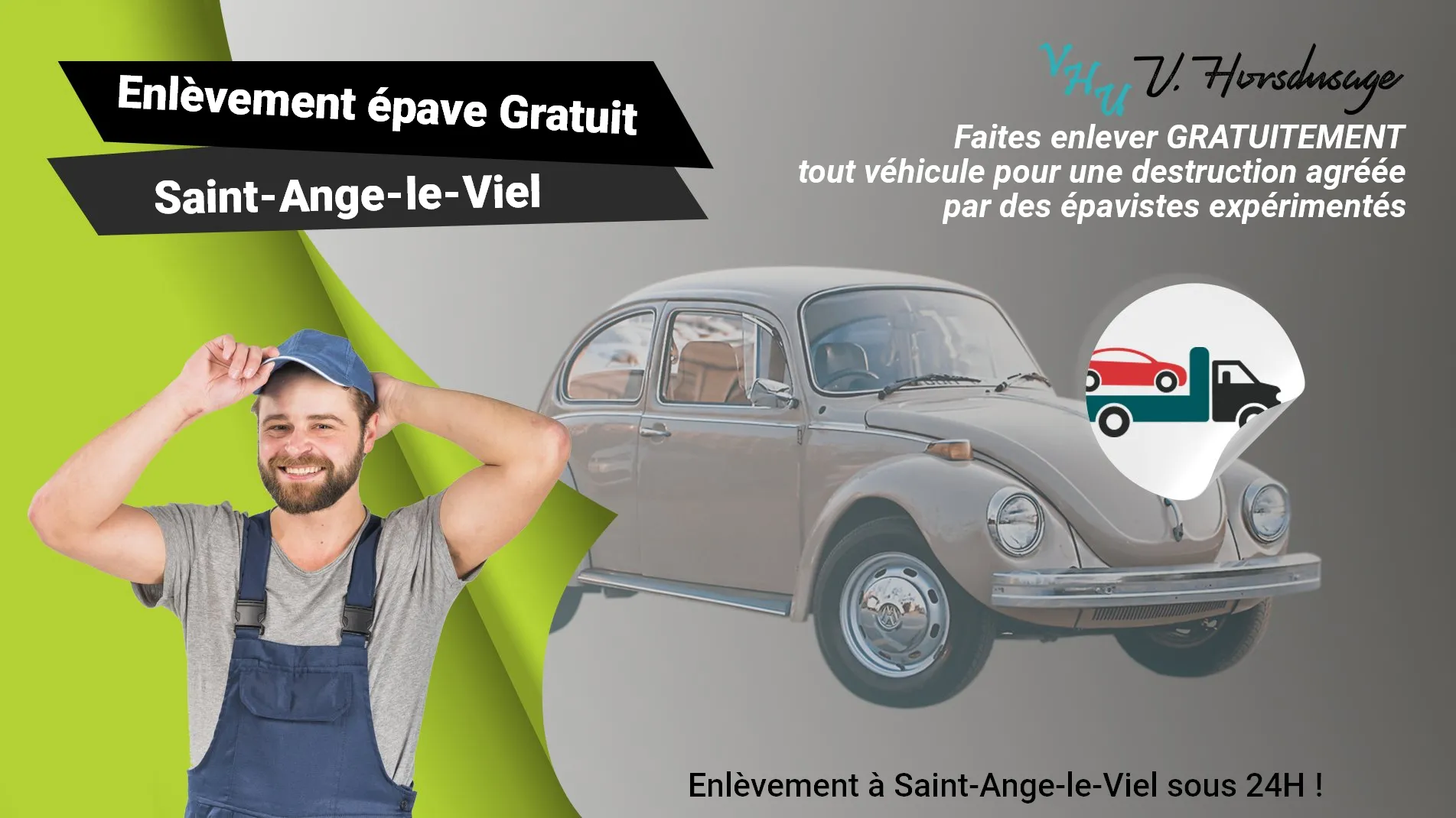 Pour un enlèvement gratuit à Saint-Ange-le-Viel, contactez nos épavistes agréé VHU