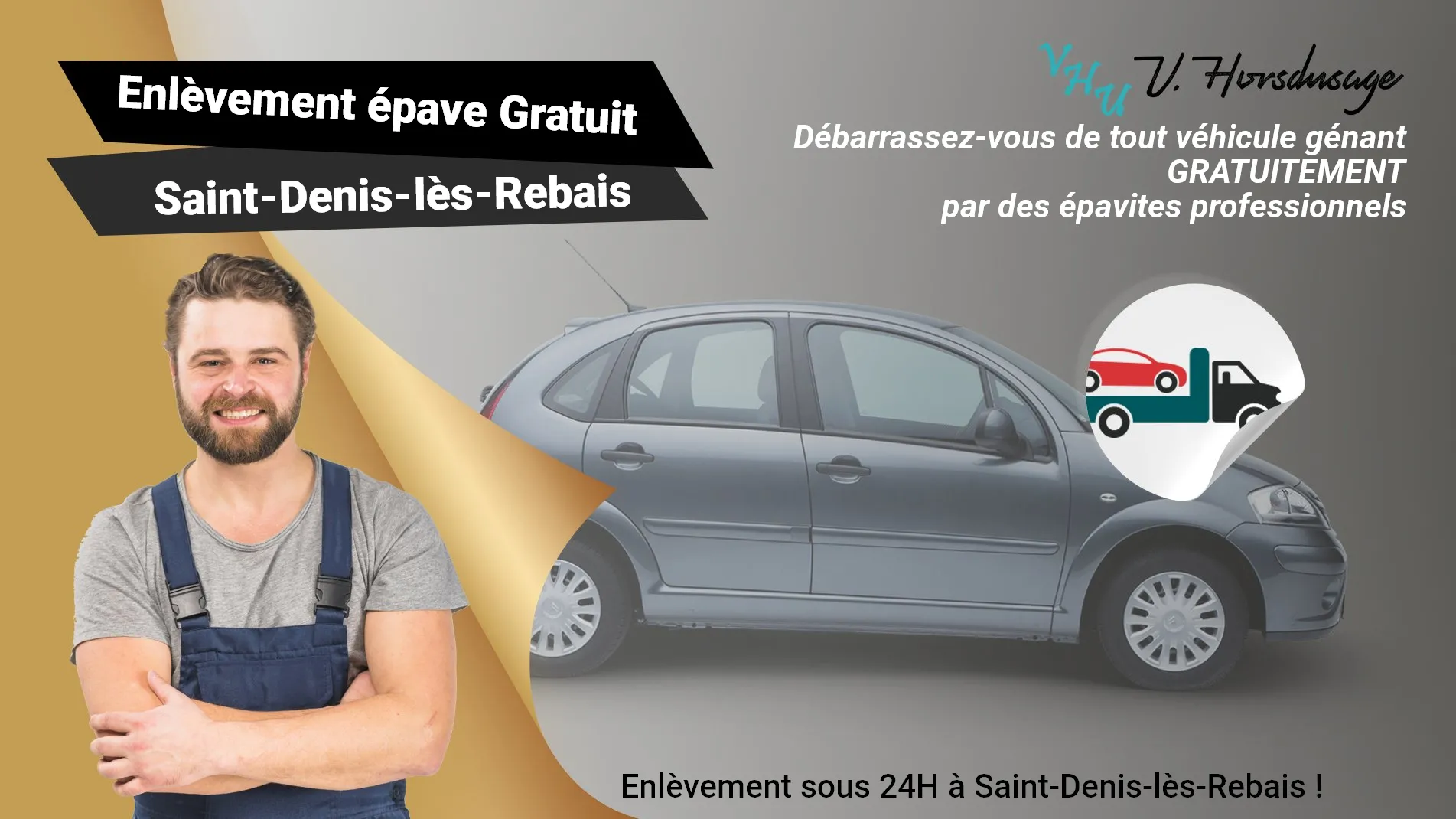 Pour un enlèvement gratuit à Saint-Denis-lès-Rebais, contactez nos épavistes agréé VHU
