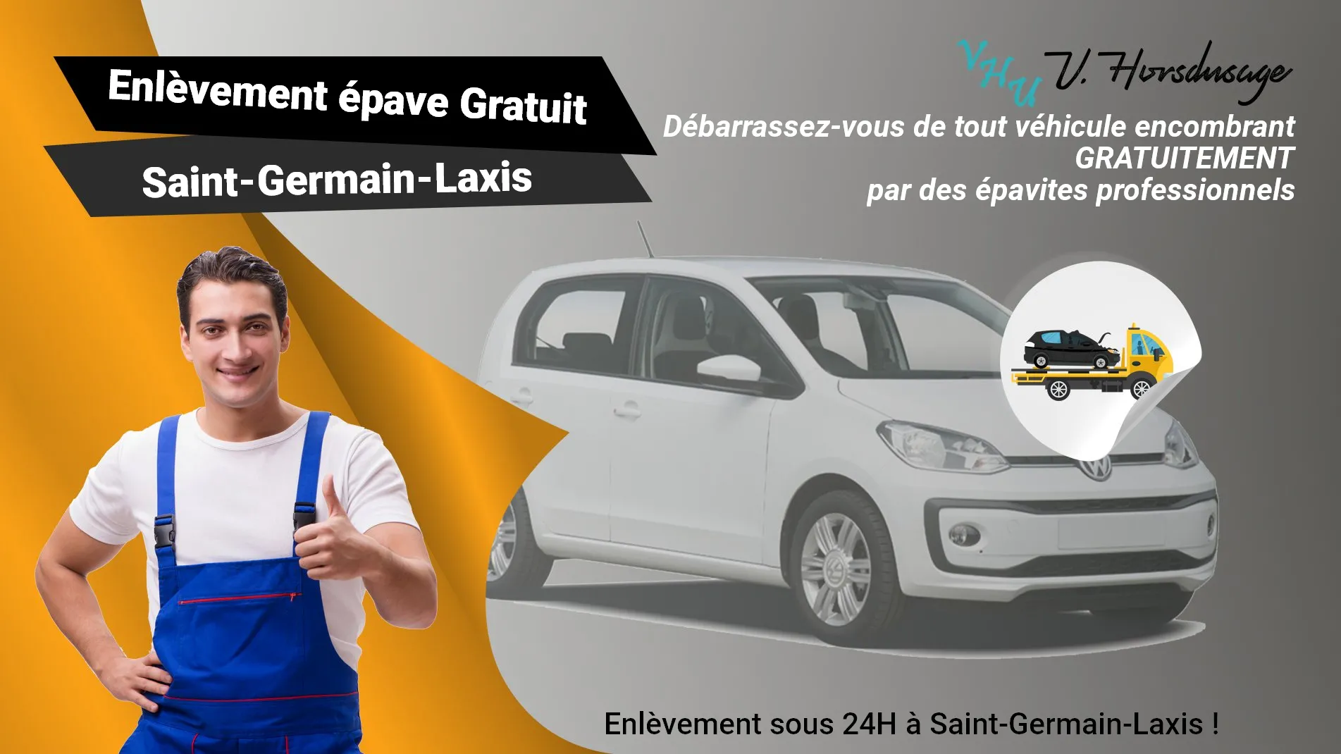 Pour un enlèvement gratuit à Saint-Germain-Laxis, contactez nos épavistes agréé VHU