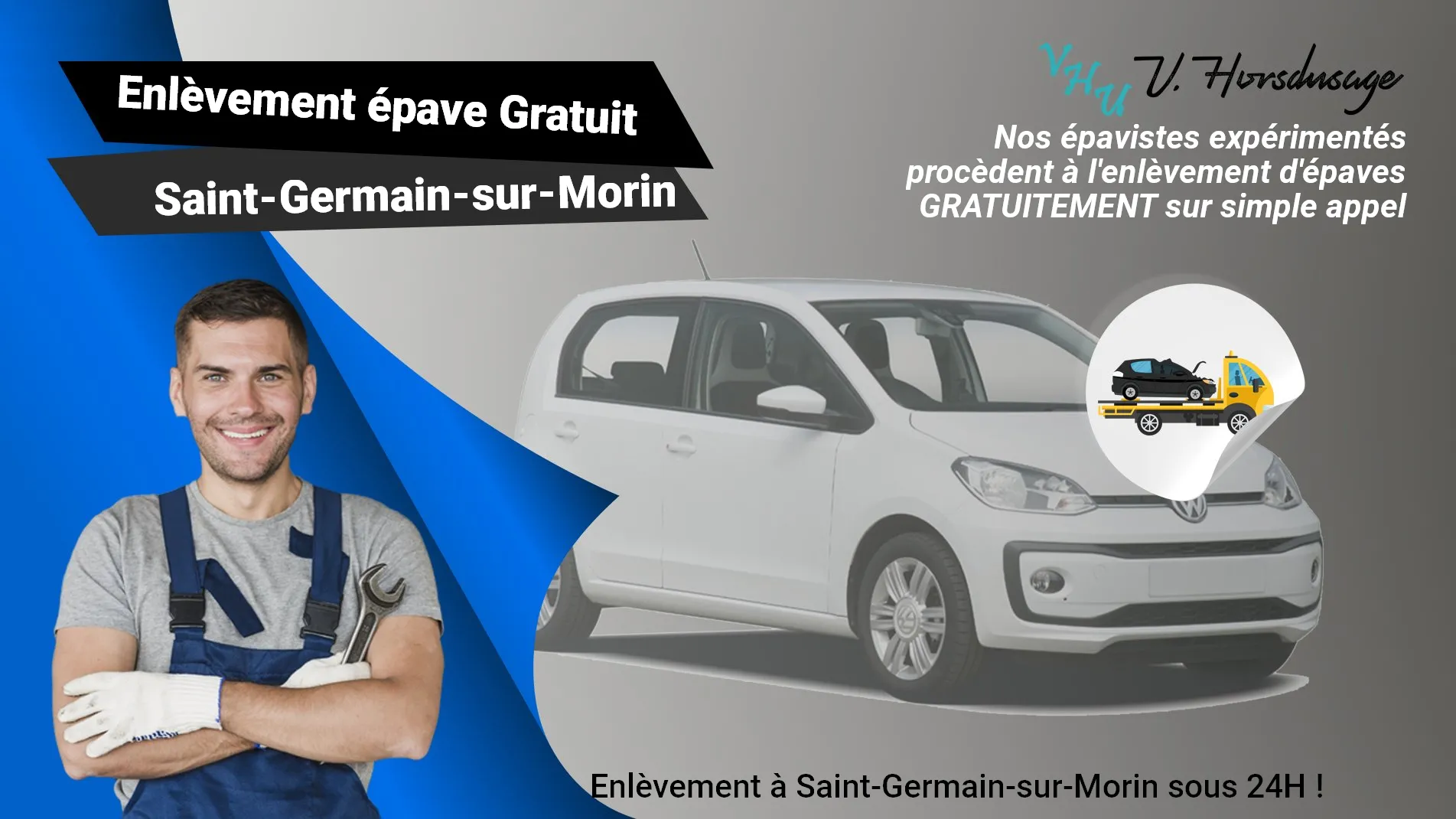 Pour un enlèvement gratuit à Saint-Germain-sur-Morin, contactez nos épavistes agréé VHU