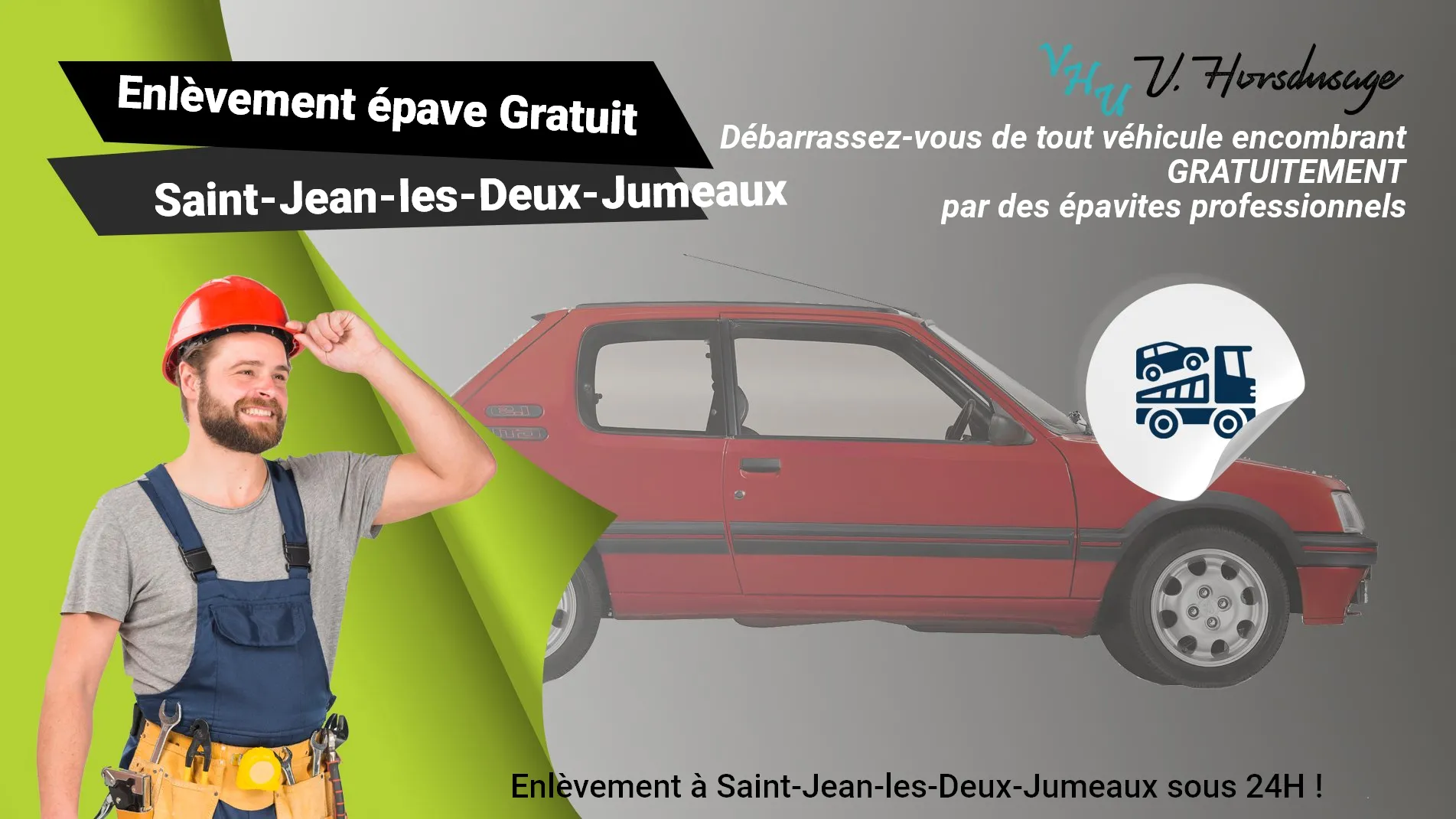 Pour un enlèvement gratuit à Saint-Jean-les-Deux-Jumeaux, contactez nos épavistes agréé VHU