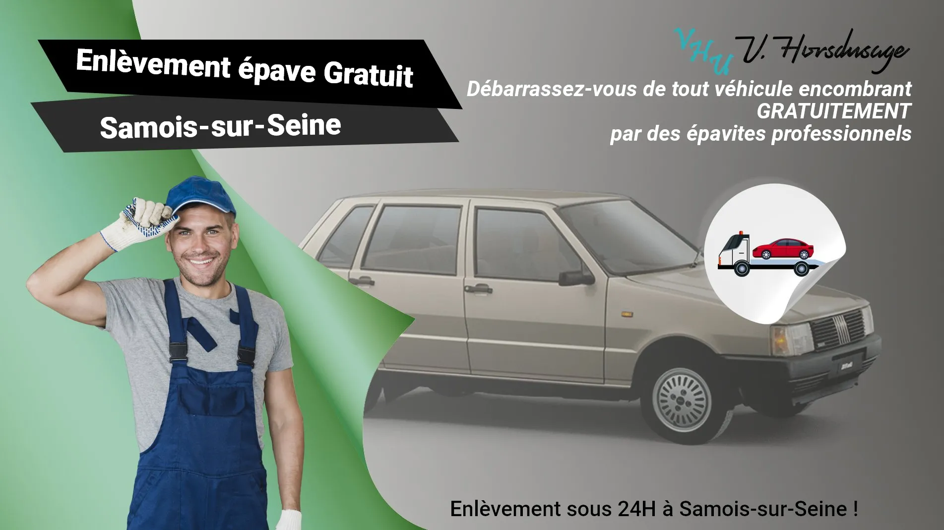 Pour un enlèvement gratuit à Samois-sur-Seine, contactez nos épavistes agréé VHU