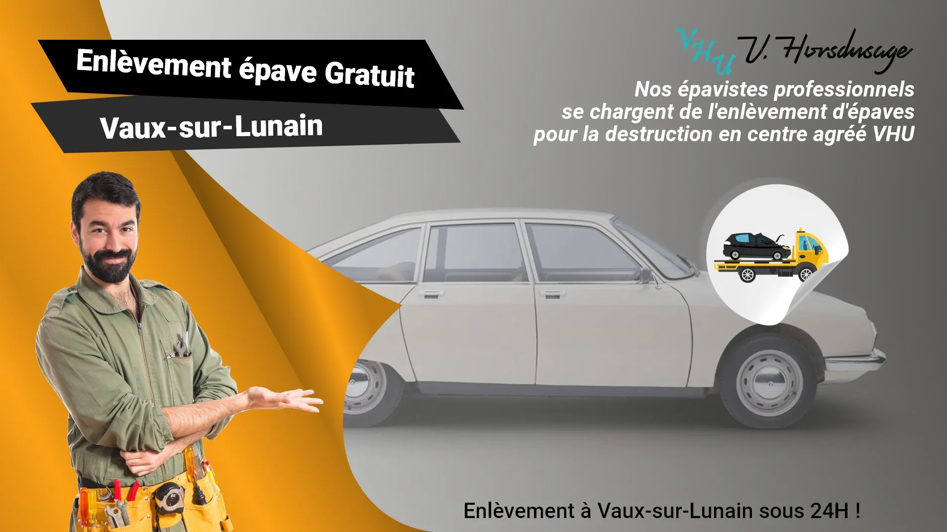Pour un enlèvement gratuit à Vaux-sur-Lunain, contactez nos épavistes agréé VHU