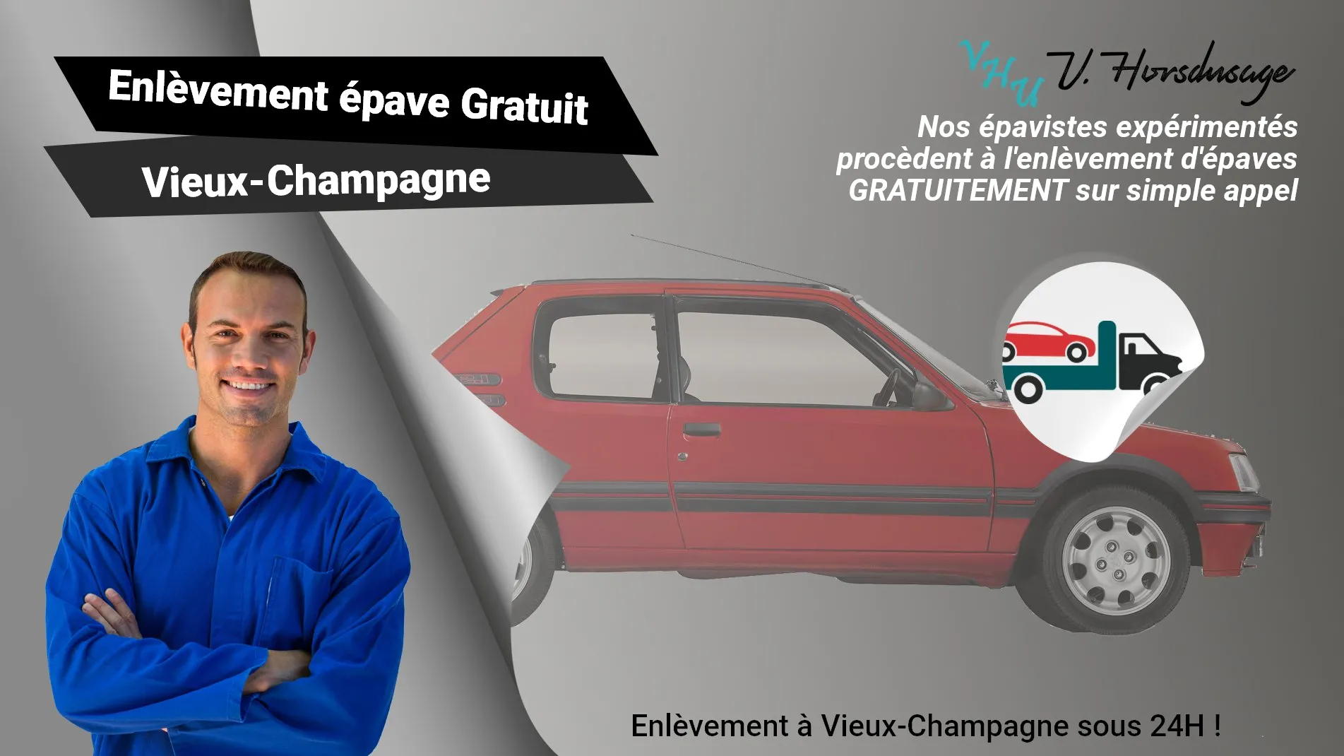 Pour un enlèvement gratuit à Vieux-Champagne, contactez nos épavistes agréé VHU