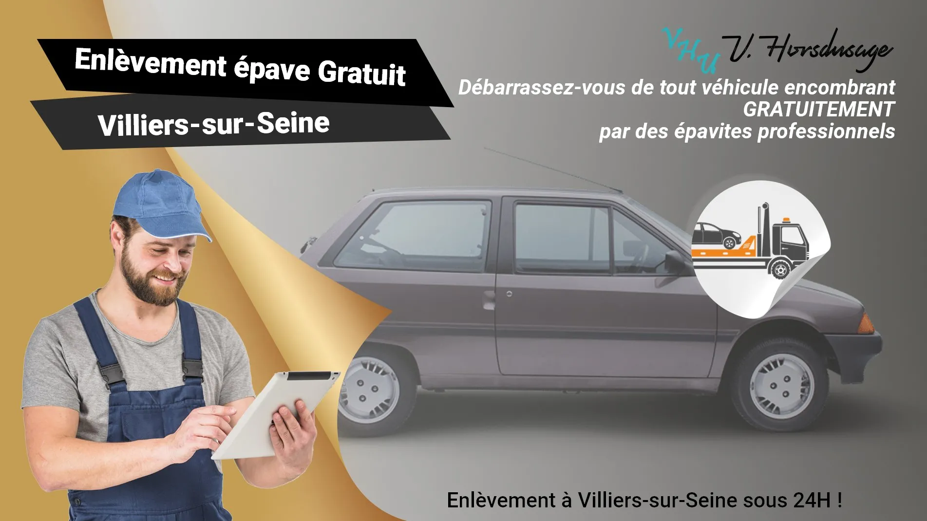 Pour un enlèvement gratuit à Villiers-sur-Seine, contactez nos épavistes agréé VHU