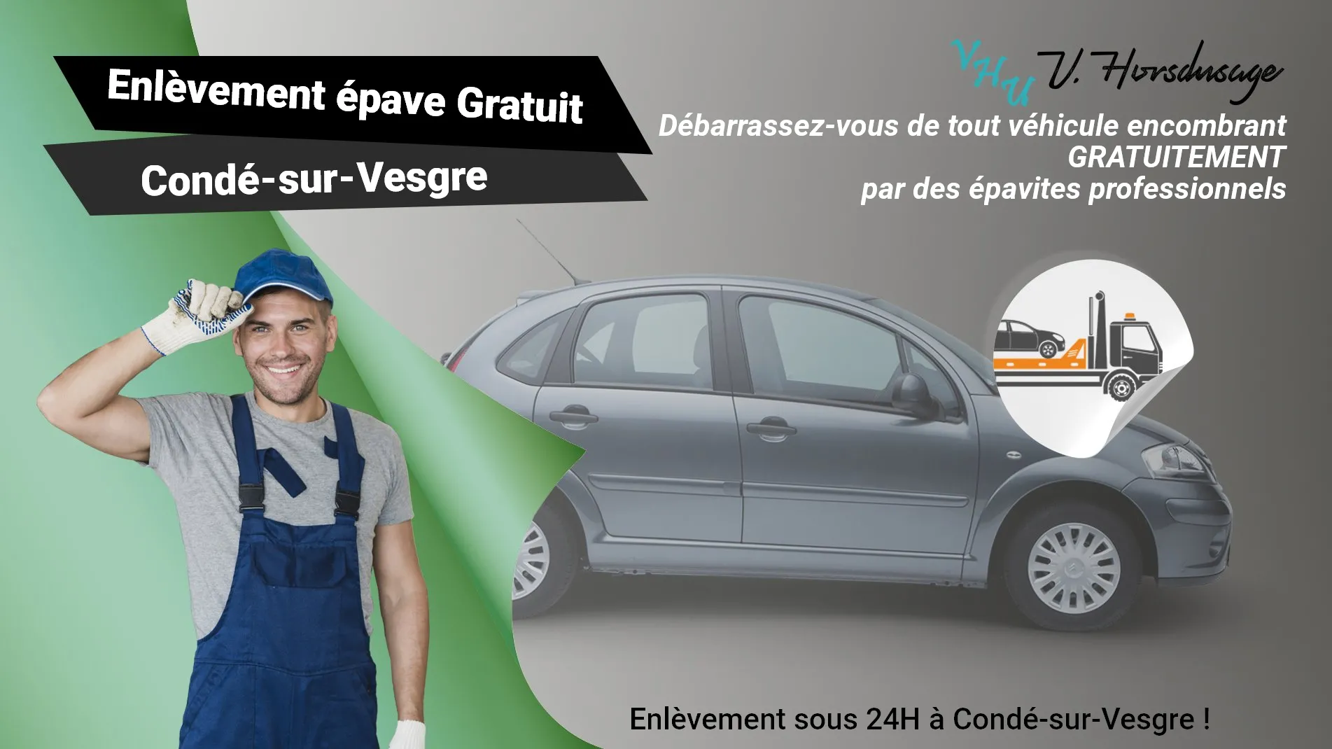 Pour un enlèvement gratuit à Condé-sur-Vesgre, contactez nos épavistes agréé VHU