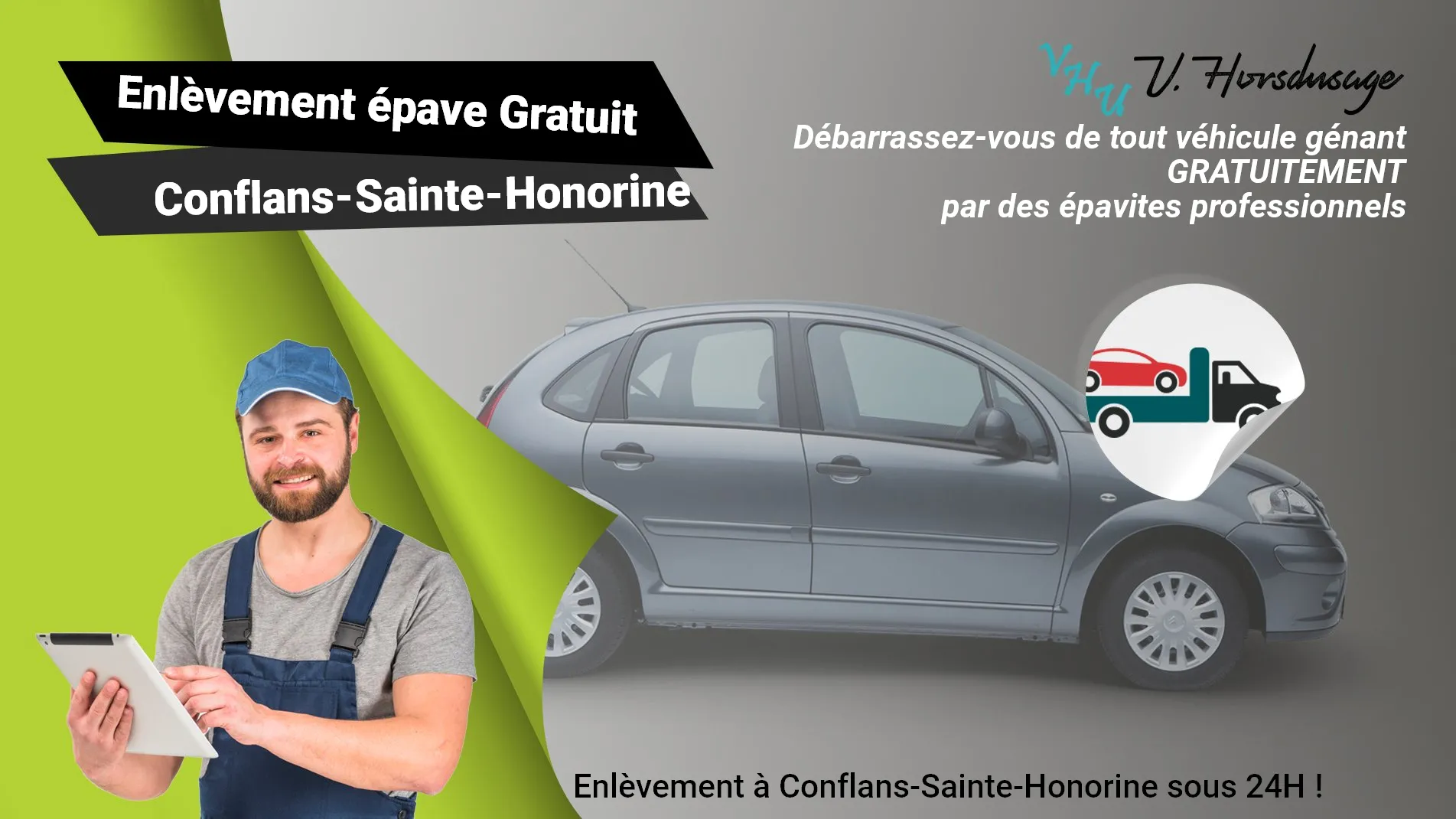 Pour un enlèvement gratuit à Conflans-Sainte-Honorine, contactez nos épavistes agréé VHU