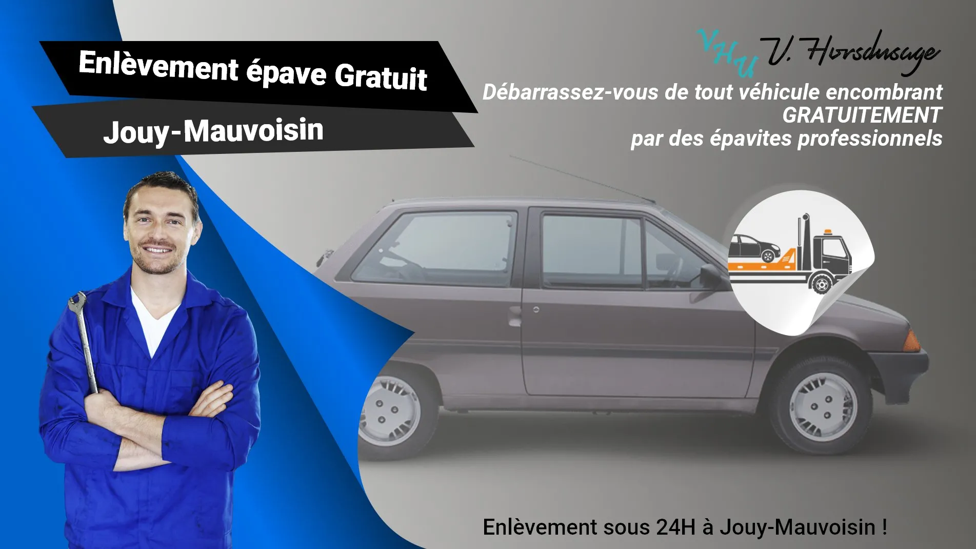 Pour un enlèvement gratuit à Jouy-Mauvoisin, contactez nos épavistes agréé VHU