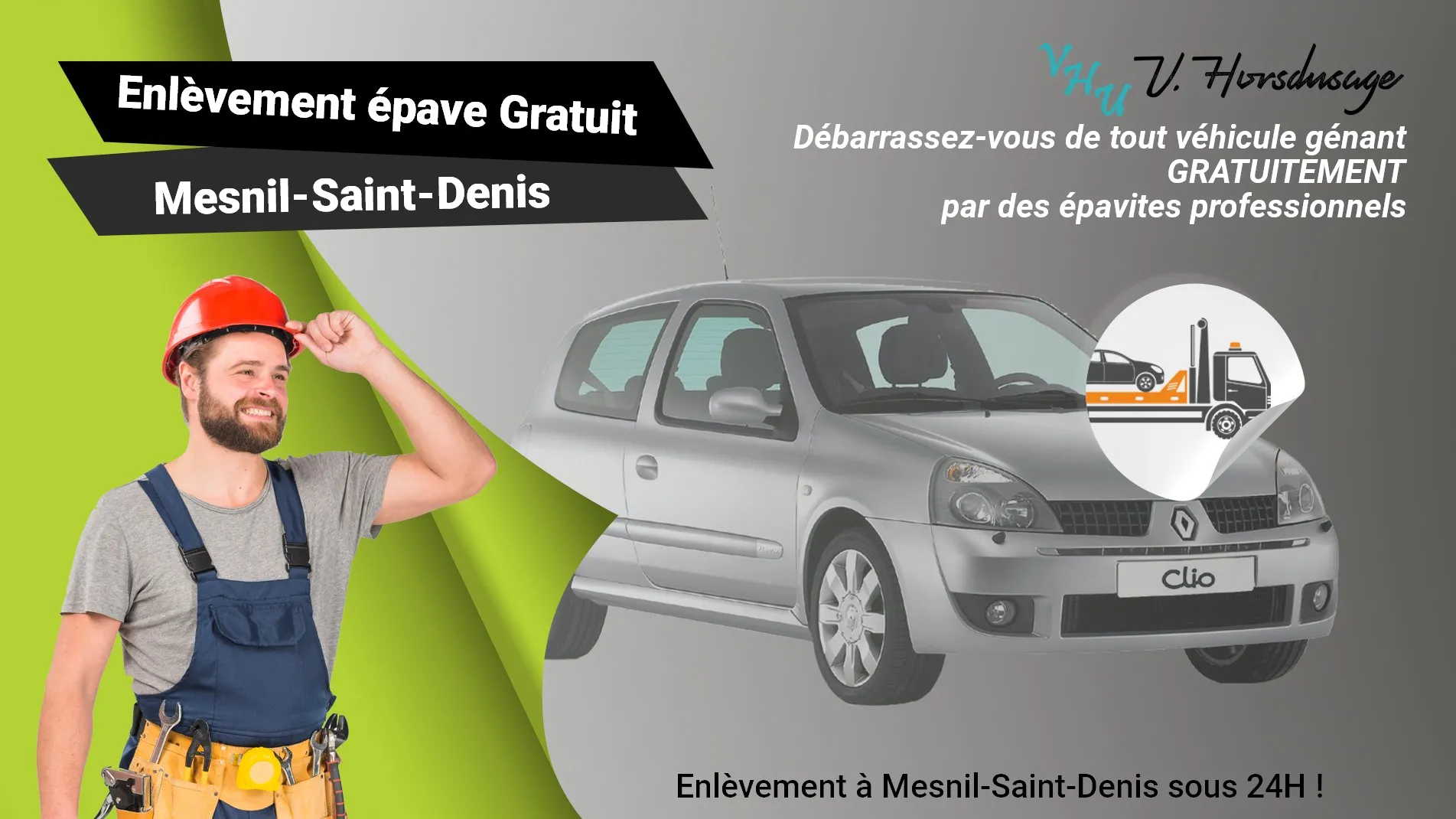 Pour un enlèvement gratuit à Mesnil-Saint-Denis, contactez nos épavistes agréé VHU