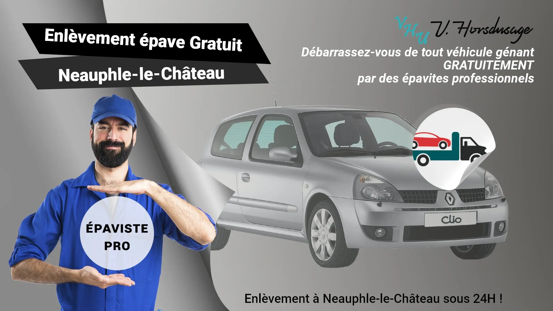 Pour un enlèvement gratuit à Neauphle-le-Château, contactez nos épavistes agréé VHU