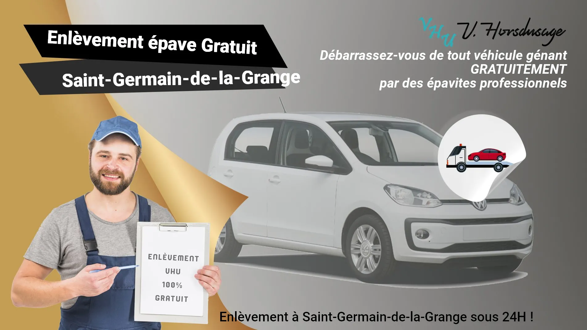 Pour un enlèvement gratuit à Saint-Germain-de-la-Grange, contactez nos épavistes agréé VHU