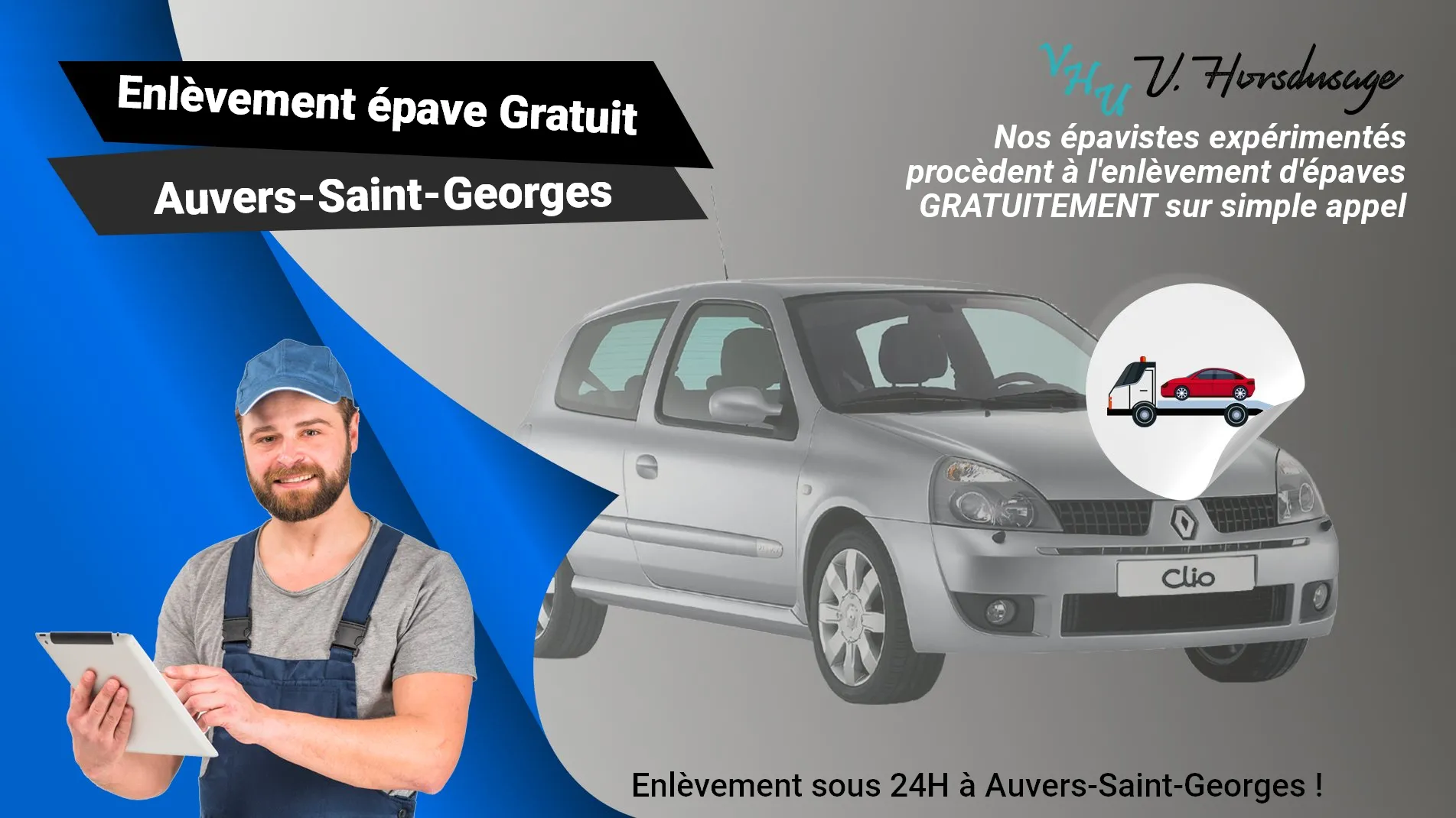Pour un enlèvement gratuit à Auvers-Saint-Georges, contactez nos épavistes agréé VHU