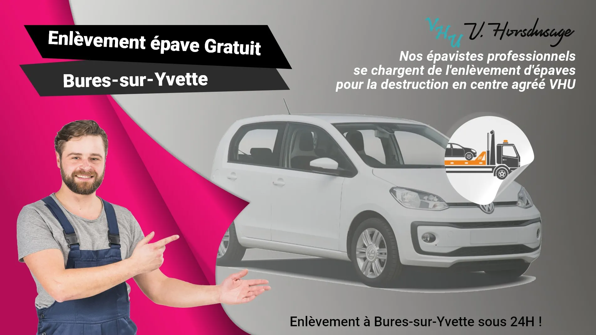 Pour un enlèvement gratuit à Bures-sur-Yvette, contactez nos épavistes agréé VHU