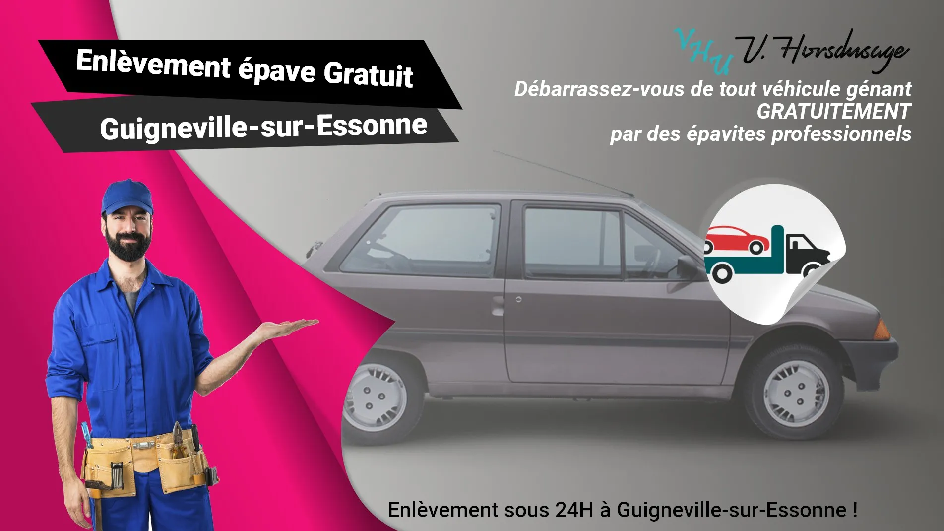 Pour un enlèvement gratuit à Guigneville-sur-Essonne, contactez nos épavistes agréé VHU