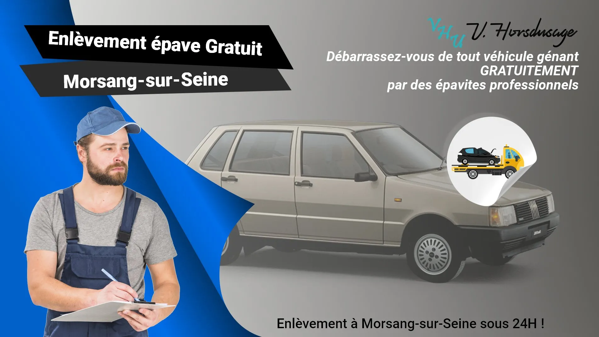 Pour un enlèvement gratuit à Morsang-sur-Seine, contactez nos épavistes agréé VHU