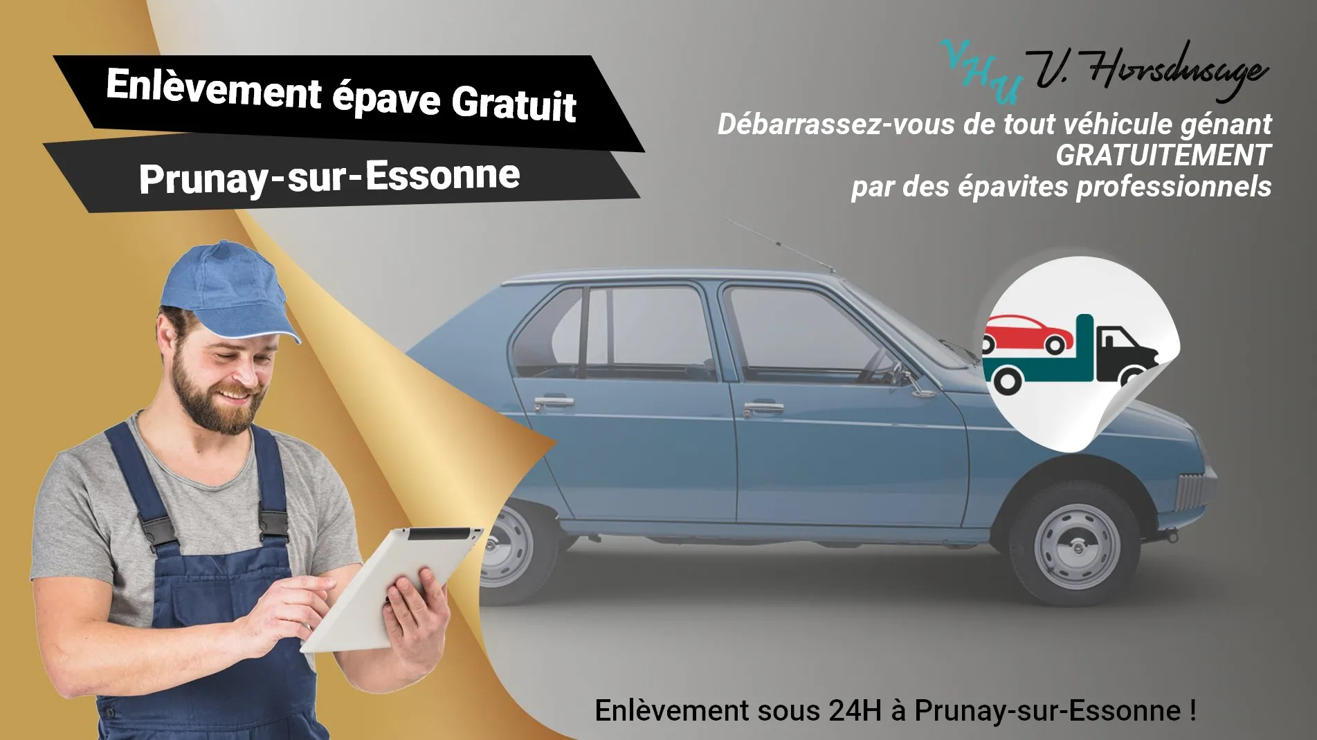 Pour un enlèvement gratuit à Prunay-sur-Essonne, contactez nos épavistes agréé VHU