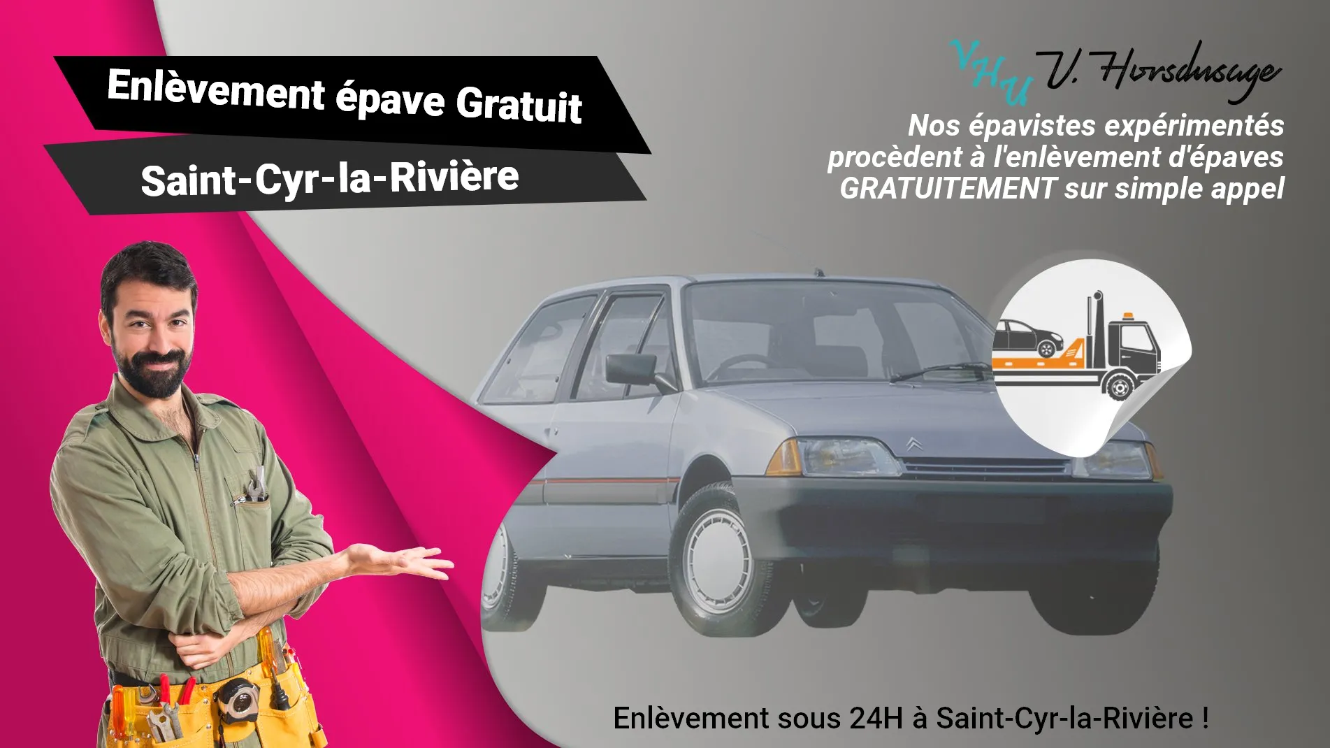 Pour un enlèvement gratuit à Saint-Cyr-la-Rivière, contactez nos épavistes agréé VHU