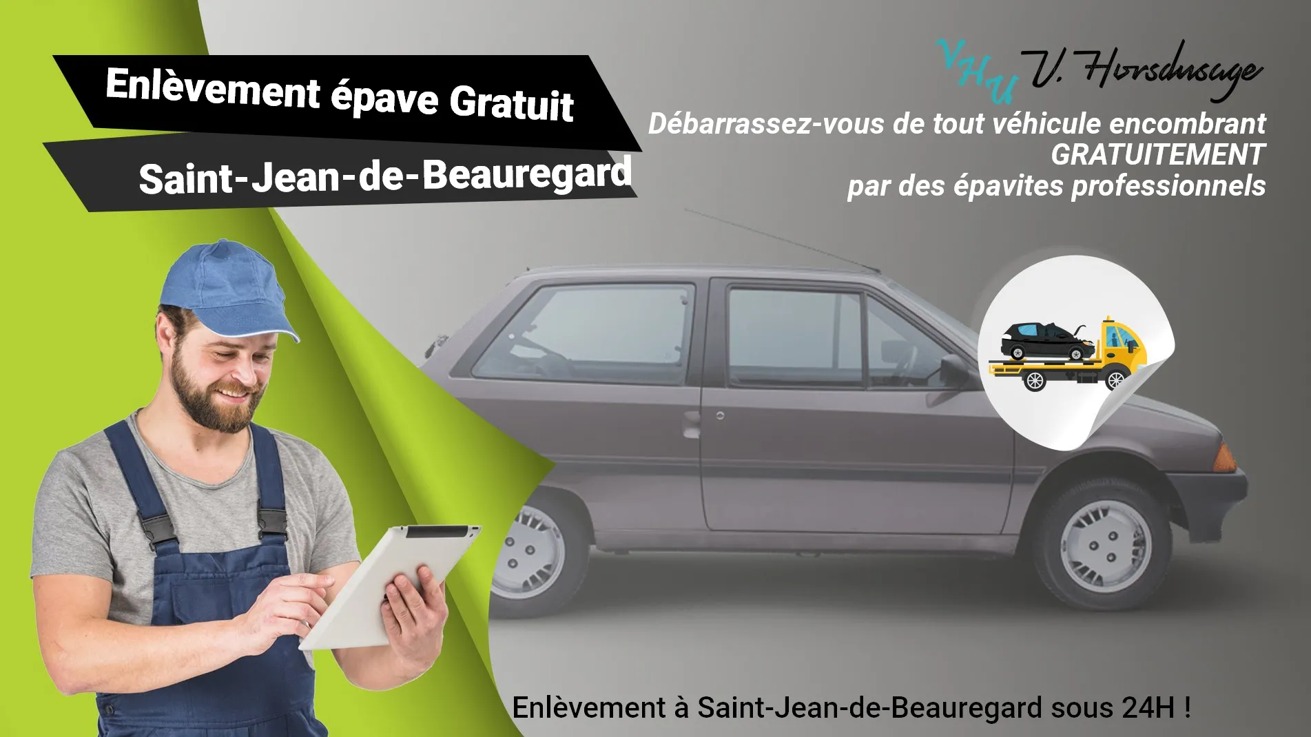 Pour un enlèvement gratuit à Saint-Jean-de-Beauregard, contactez nos épavistes agréé VHU