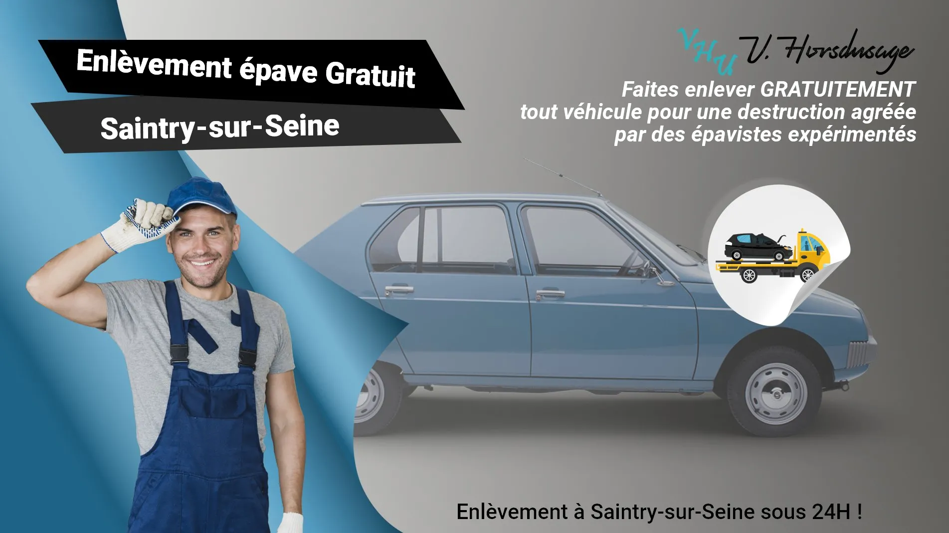 Pour un enlèvement gratuit à Saintry-sur-Seine, contactez nos épavistes agréé VHU