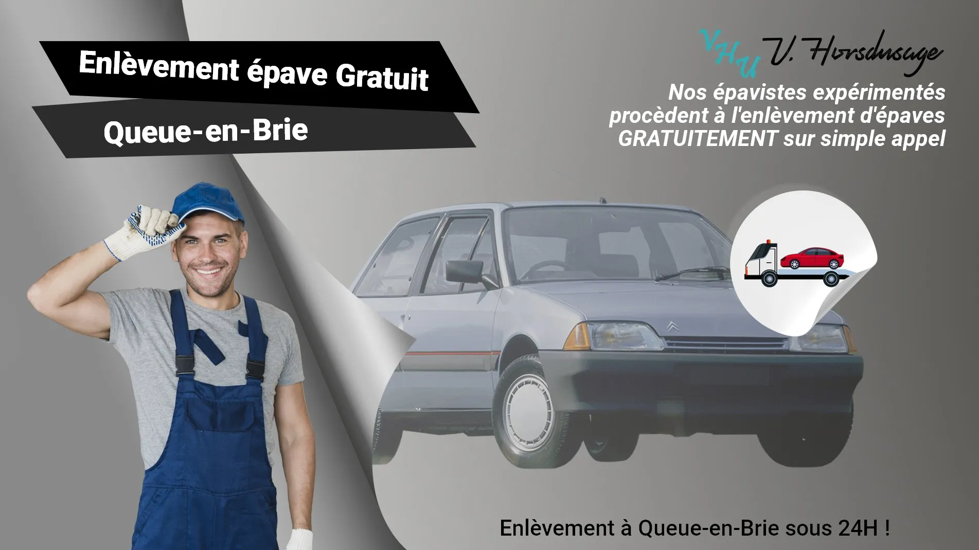 Pour un enlèvement gratuit à Queue-en-Brie, contactez nos épavistes agréé VHU