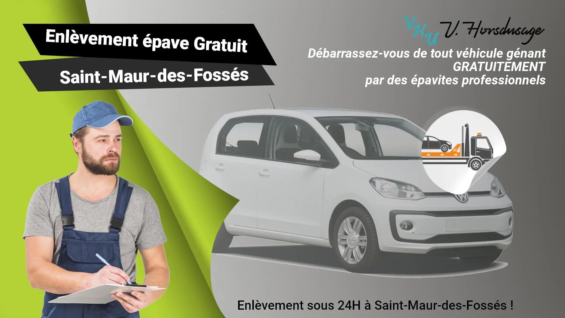 Pour un enlèvement gratuit à Saint-Maur-des-Fossés, contactez nos épavistes agréé VHU