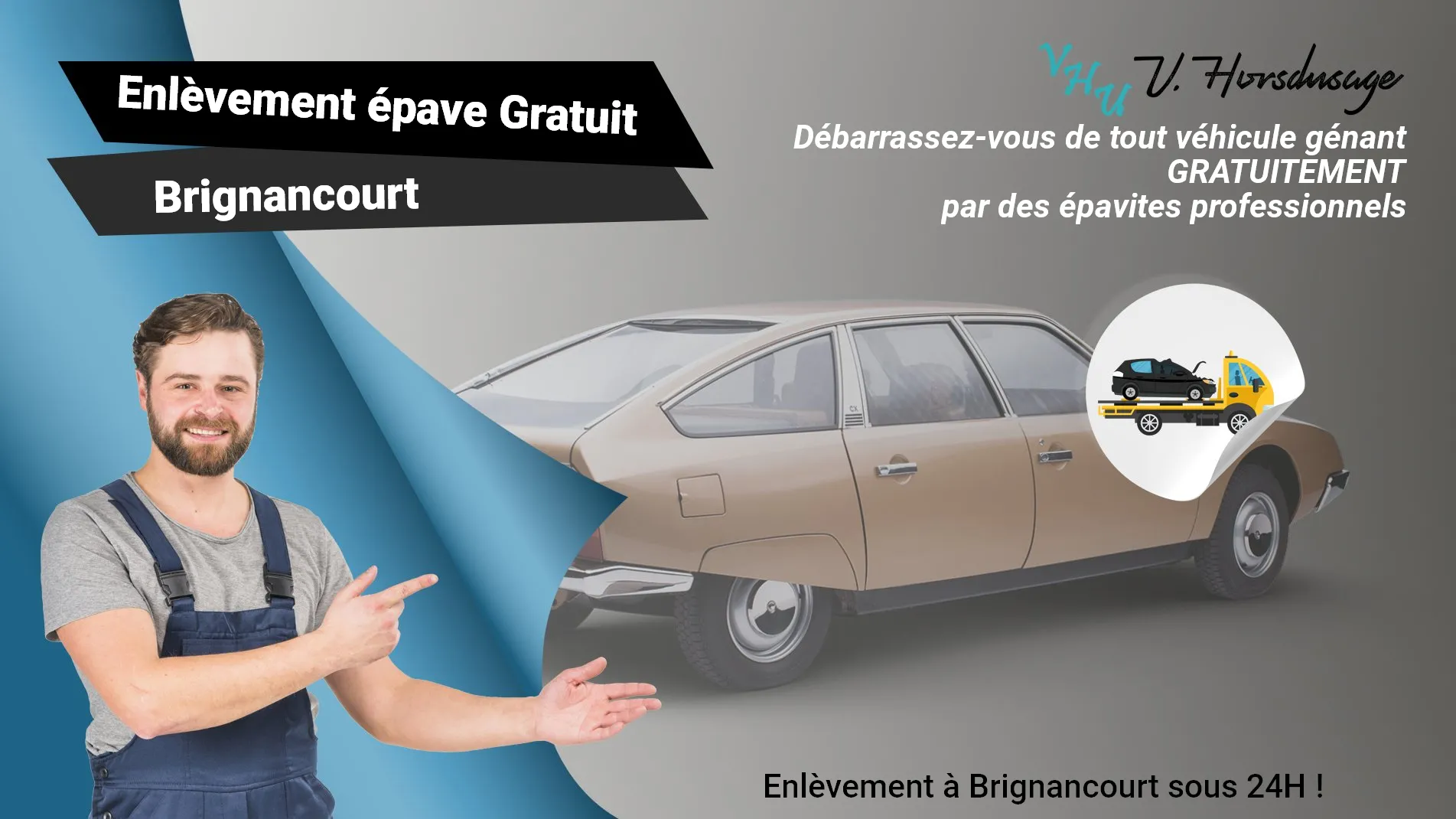Pour un enlèvement gratuit à Brignancourt, contactez nos épavistes agréé VHU