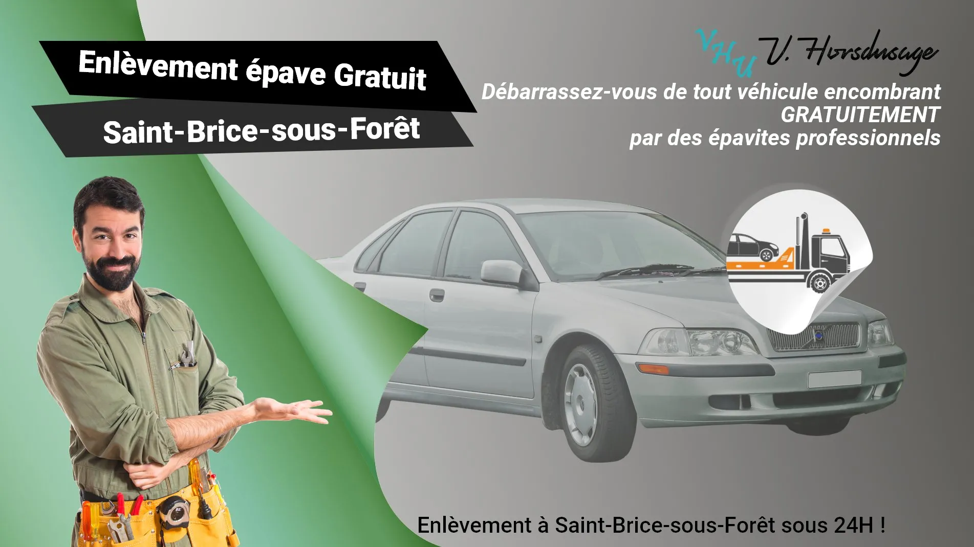 Pour un enlèvement gratuit à Saint-Brice-sous-Forêt, contactez nos épavistes agréé VHU