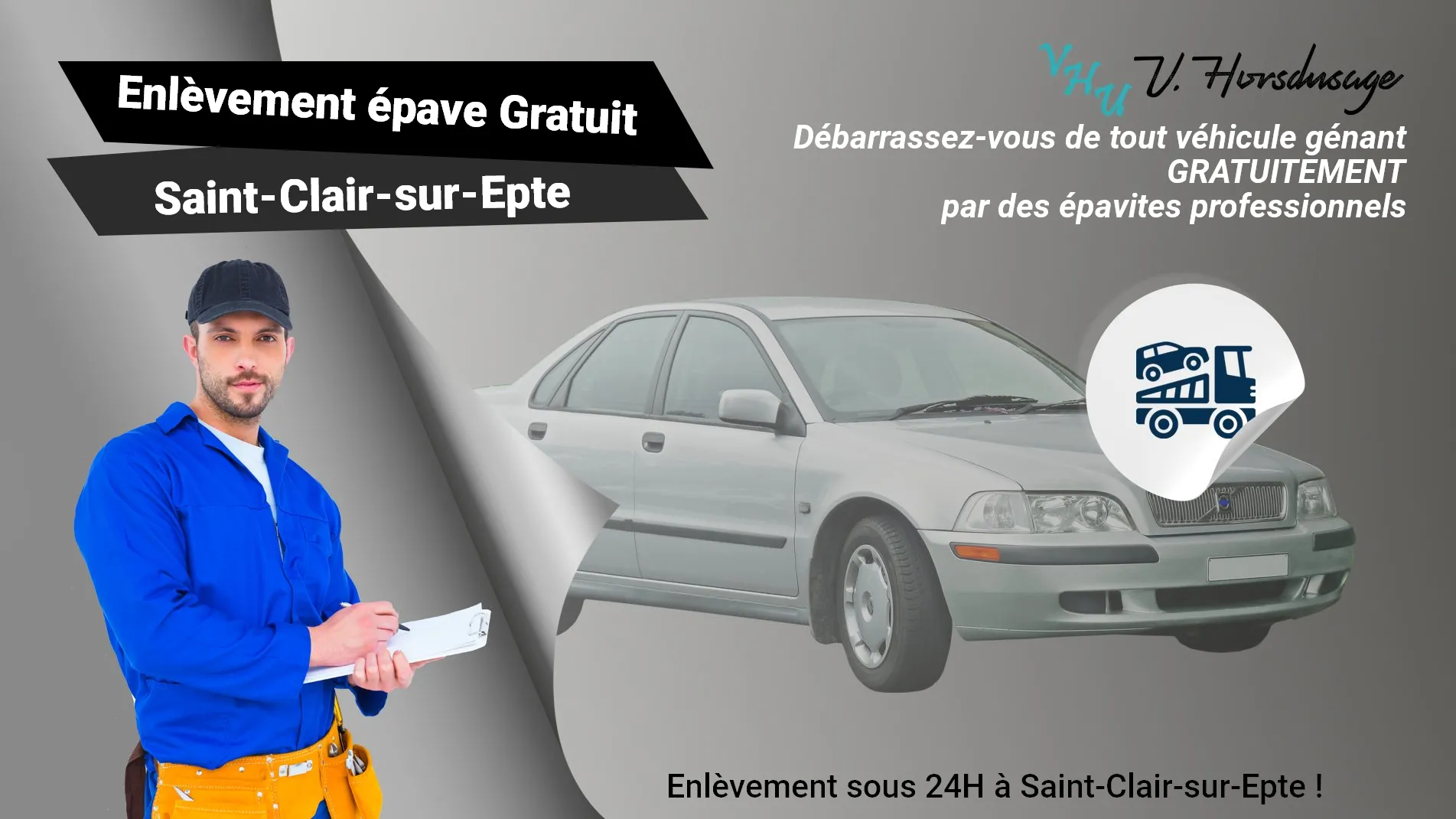 Pour un enlèvement gratuit à Saint-Clair-sur-Epte, contactez nos épavistes agréé VHU